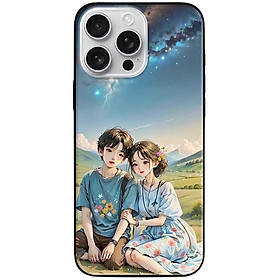 Ốp lưng cho IPhone 15 - 15 Plus - 15 Pro - 15 Pro Max - 16 - 16 Plus - 16 Pro - 16 Pro Max - Cặp Đôi Ngồi Đồi - Hàng Chính Hãng