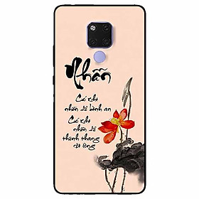 Ốp lưng in cho Huawei Mate 20  Mẫu Thư Pháp Nhẫn Nền Hồng