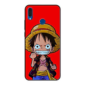 Ốp Lưng in cho Huawei Y9 2019 Mẫu Mũ Rơm Nền Đỏ - Hàng Chính Hãng