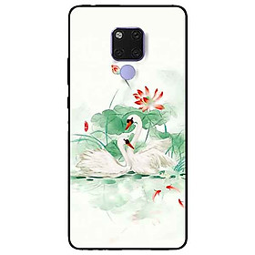Ốp lưng in cho Huawei Mate 20 Mẫu Đôi Thiên Nga