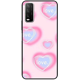 Ốp lưng cho Vivo Y12s - Y20 - Y20s - Y21 - Y21s - Y33s - Y33T - Hoạ Tiết Love Hồng - Hàng Chính Hãng