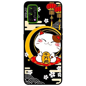 Ốp lưng dành cho Realme 7 Pro mẫu Mèo Nền Đen
