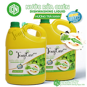 Nước rửa chén Tonycare 4000ml - Hương Trà Xanh – Sạch dầu mỡ, dịu nhẹ da tay, an toàn cho sức khỏe – Chính hãng Tonycare