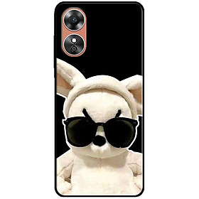 Ốp lưng cho Oppo A54 - A55 - A56 5G - A55s - A18 - A38 - A58 - Thỏ Kính Đen - Hàng Chính Hãng