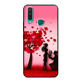 Ốp Lưng in cho Vivo Y17 Mẫu Nền Trái Tim 1 - Hàng Chính Hãng