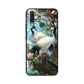 Ốp Lưng in cho Vivo Y17 Mẫu Cặp Đôi Hạc - Hàng Chính Hãng