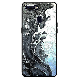 Ốp in cho Oppo F9 Đá Trắng Đen - Hàng chính hãng