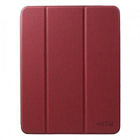 Bao da ipad Mini 5 2019 hiệu Mutural có khe cài bút cảm ứng_ Đỏ- hàng nhập khẩu