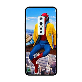Ốp Lưng in cho Vivo V17 Pro Mẫu Nhện Áo Vàng - Hàng Chính Hãng