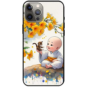 Ốp lưng dành cho Iphone 12 - 12 Pro - 12 Pro Max - 13 Mini - 13 - 13 Pro - 13 Pro Max - Chú Tiểu Và Mèo - Hàng Chính Hãng