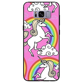 Ốp lưng dành cho Samsung S8 - S8 Plus - S9 Plus mẫu Họa Tiết Ngựa Cầu Vòng