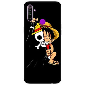 Ốp lưng dành cho Realme C3 mẫu Mũ Rơm Nền Đen