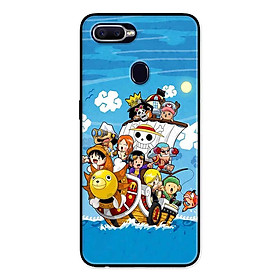 Ốp Lưng in cho Oppo A7 Mẫu Hải Tặc Mũ Rơm Nền Xanh - Hàng Chính Hãng