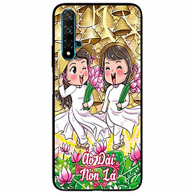 Ốp lưng in cho Huawei Nova 5T Mẫu Đôi Bạn Áo Dài
