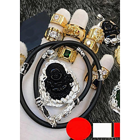 Dây chuyền nam mặt Phật đài sen mạ bạc MD8b