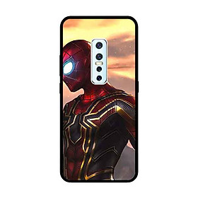 Ốp Lưng in cho Vivo V17 Pro Mẫu Người Nhện Nền Đỏ - Hàng Chính Hãng