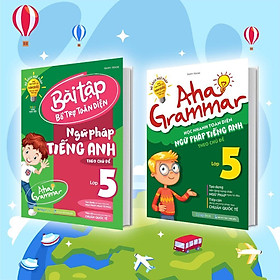 Sách - Aha Grammar – Ngữ Pháp Và Bài Tập Bổ Trợ Toàn Diện Ngữ Pháp Tiếng Anh Lớp 5 - Combo 2 Cuốn - Megabook