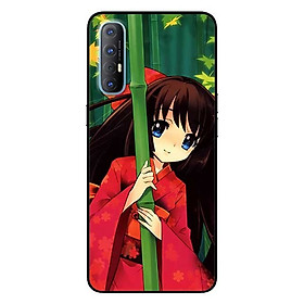 Ốp lưng dành cho Oppo Reno 3 Pro mẫu Anime Cô Gái Kimono Đỏ