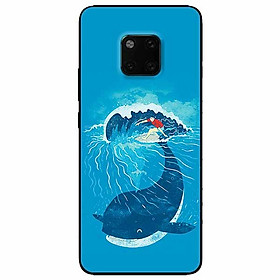 Ốp lưng dành cho Huawei Mate 20 Pro mẫu Ván Cá Voi