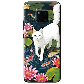 Ốp in cho Huawei Mate 20 Pro Mèo Trắng - Hàng chính hãng