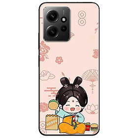 Ốp lưng cho Xiaomi Redmi 12 4G - Redmi Note 12 4G - Redmi Note 12 Pro 4G - 12 Pro 5G - Cô Gái Tham Ăn - Hàng Chính Hãng
