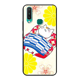 Ốp Lưng in cho Vivo Y12 Mẫu Mèo May Mắn 1 - Hàng Chính Hãng