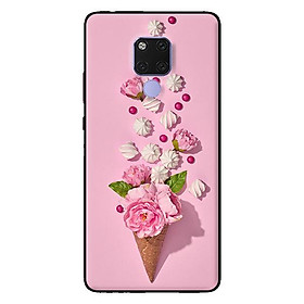 Ốp lưng in cho Huawei Mate 20 mẫu Kem Hoa Hồng - Hàng chính hãng
