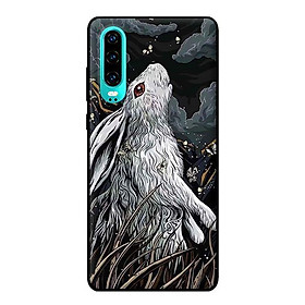 Ốp in cho Huawei P30 Thỏ Trắng - Hàng chính hãng