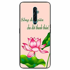 Ốp lưng in cho Oppo Reno 2F Mẫu Sống Đơn Giản