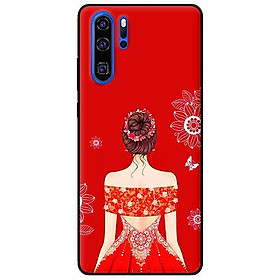 Ốp lưng in cho Huawei P30 Pro Cô gái váy ngang vai - Hàng chính hãng