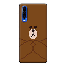 Ốp lưng in cho Huawei P30 mẫu Gấu Line - Hàng chính hãng