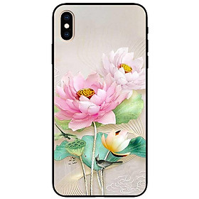 Ốp lưng cho iPhone X - iPhone Xs - Xs Max - XR - iPhone 11 - 11 Pro Max - Sen Hồng Trắng Đẹp - Hàng Chính Hãng