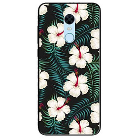 Ốp lưng in cho Xiaomi Redmi Note 5 (Redmi 5 Plus) Mẫu Hoa Trắng