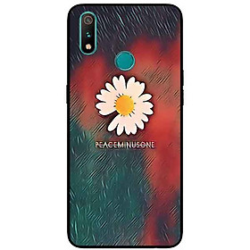 Ốp Lưng in cho Realme 3 Mẫu Hoa Cúc Nền Xanh Đỏ - Hàng Chính Hãng