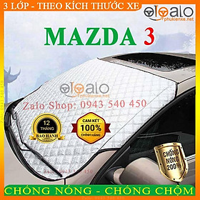 Bạt Phủ Ô Tô Mazda 3 Cao Cấp 3 Lớp Chống Nắng Nóng Chống Nước Chống xước