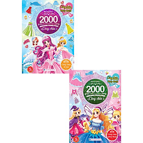Combo Bộ 2 Cuốn 2000 Hình Dán Trang Phục Công Chúa - Công Chúa Trí Tuệ + Công Chúa Phép Thuật _MT