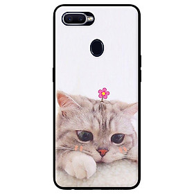 Ốp in cho Oppo F9 Mèo Buồn - Hàng chính hãng