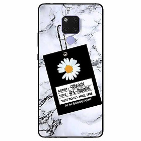 Ốp lưng in cho Huawei Mate 20  Mẫu Cúc Nền Đá