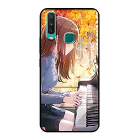 Ốp Lưng in cho Vivo Y17 Mẫu Nàng Đánh Đàn Piano - Hàng Chính Hãng
