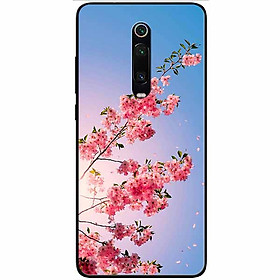 Ốp lưng dành cho Xiaomi Mi 9T mẫu Hoa Đủ Sắc Nền Đen