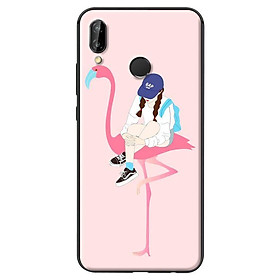 Ốp in cho Huawei Nova 3E Hạc Hồng Và Cô Gái - Hàng chính hãng
