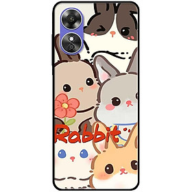 Ốp lưng cho Oppo A15 - A15s - Oppo A35 4G - A17 - A17K - Oppo A57 - A95 5G - Năm Chú Thỏ - Hàng Chính Hãng