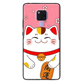 Ốp in cho Huawei Mate 20 Mèo Nền Hồng - Hàng chính hãng