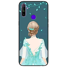 Ốp lưng dành cho Realme C3 mẫu Cô Gái Nền Xanh
