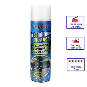Chai Vệ Sinh Máy Lạnh Xe Cao Cấp HERIOS LA-019 Công Nghệ Đức 500ml