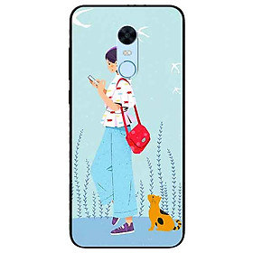 Ốp lưng in cho Xiaomi Redmi Note 5 (Redmi 5 Plus) Mẫu Cô Gái Áo Vest