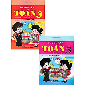 Sách - Luyện Tập Toán Lớp 3 - Trình Bày Trên Giấy Ô Li - Combo 2 Tập - Bám Sát SGK Chân Trời Sáng Tạo - Hồng Ân