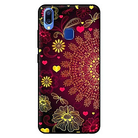 Ốp lưng in cho Vivo Y95 mẫu Mandala Đỏ - Hàng chính hãng