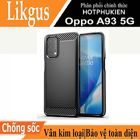 Ốp lưng chống sốc vân kim loại cho Oppo A93 5G hiệu Likgus (bảo vệ toàn diện, chống va đập) - hàng nhập khẩu