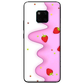 Ốp in cho Huawei Mate 20 Pro Họa Tiết Dâu - Hàng chính hãng
